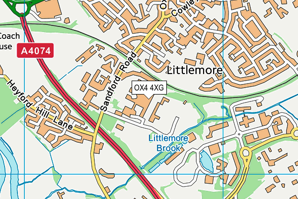 OX4 4XG map - OS VectorMap District (Ordnance Survey)