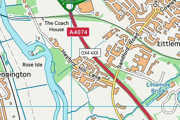 OX4 4XX map - OS VectorMap District (Ordnance Survey)