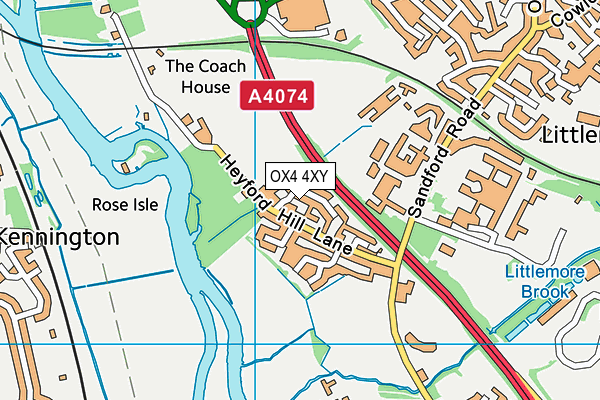 OX4 4XY map - OS VectorMap District (Ordnance Survey)