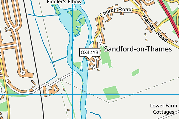 OX4 4YB map - OS VectorMap District (Ordnance Survey)