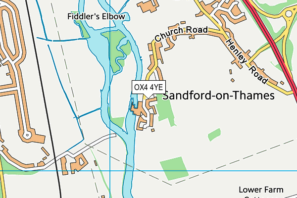 OX4 4YE map - OS VectorMap District (Ordnance Survey)