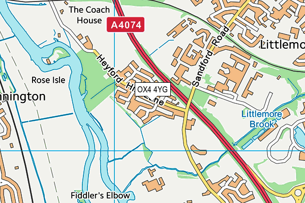 OX4 4YG map - OS VectorMap District (Ordnance Survey)