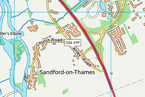 OX4 4YP map - OS VectorMap District (Ordnance Survey)