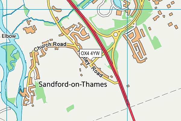 OX4 4YW map - OS VectorMap District (Ordnance Survey)