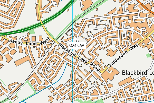 OX4 6AA map - OS VectorMap District (Ordnance Survey)