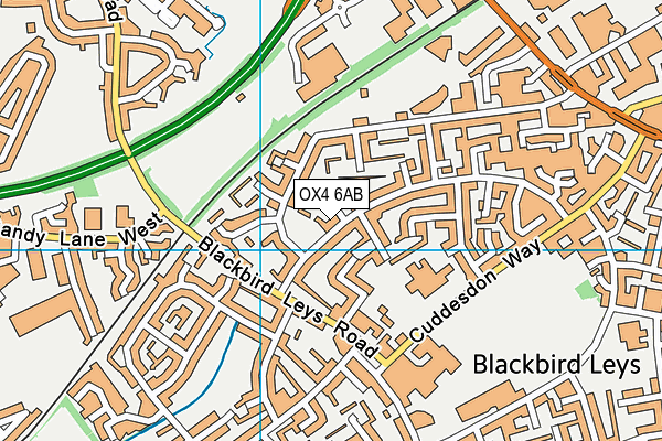 OX4 6AB map - OS VectorMap District (Ordnance Survey)