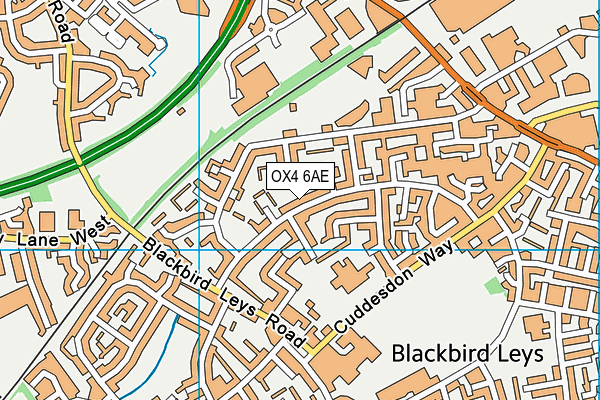 OX4 6AE map - OS VectorMap District (Ordnance Survey)