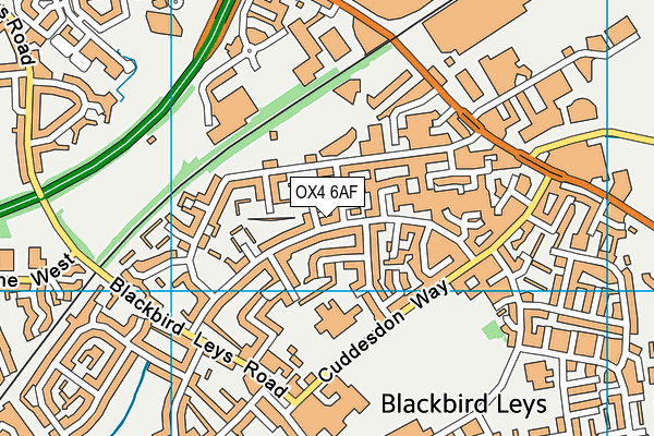 OX4 6AF map - OS VectorMap District (Ordnance Survey)