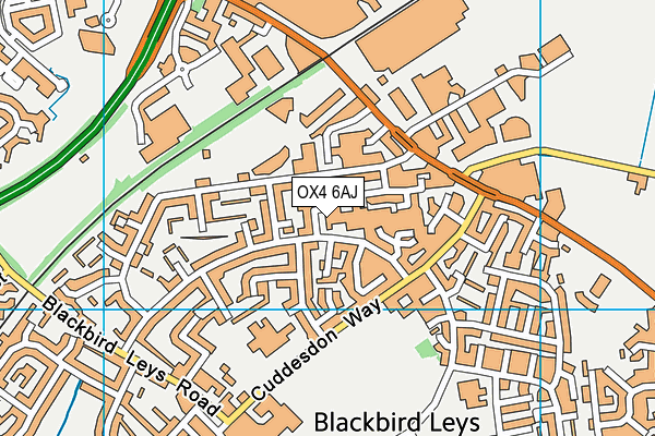 OX4 6AJ map - OS VectorMap District (Ordnance Survey)