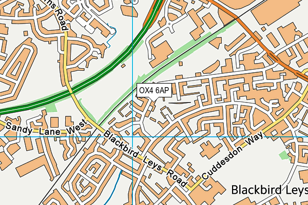 OX4 6AP map - OS VectorMap District (Ordnance Survey)