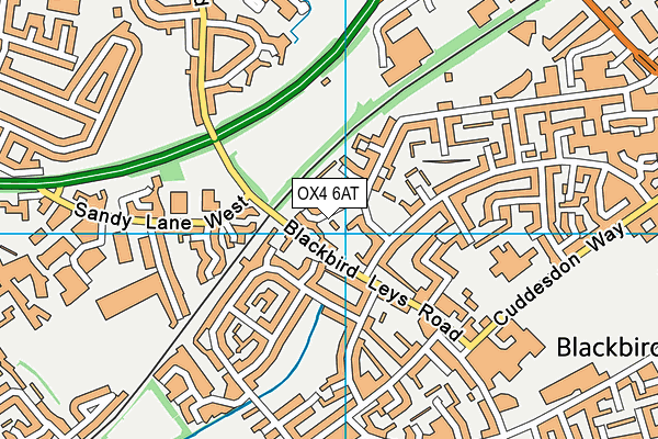 OX4 6AT map - OS VectorMap District (Ordnance Survey)