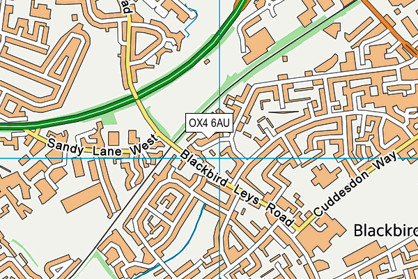 OX4 6AU map - OS VectorMap District (Ordnance Survey)