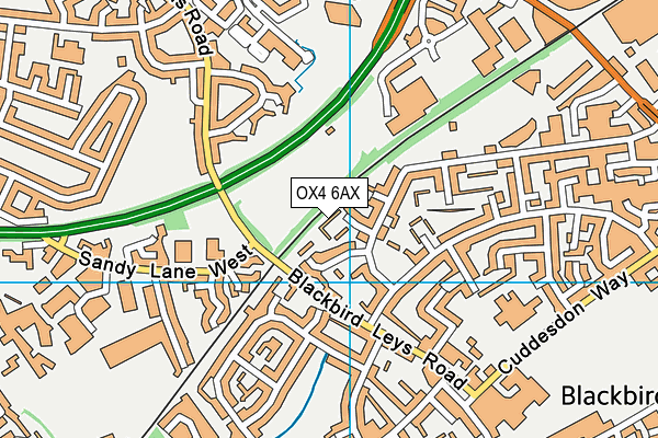 OX4 6AX map - OS VectorMap District (Ordnance Survey)