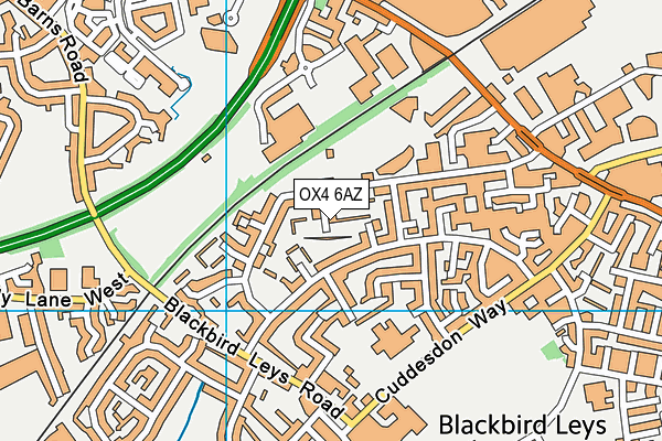 OX4 6AZ map - OS VectorMap District (Ordnance Survey)