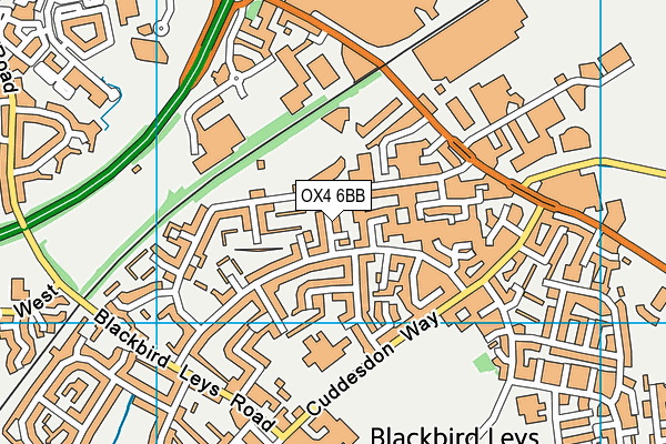 OX4 6BB map - OS VectorMap District (Ordnance Survey)