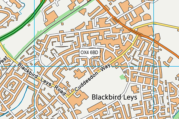 OX4 6BD map - OS VectorMap District (Ordnance Survey)