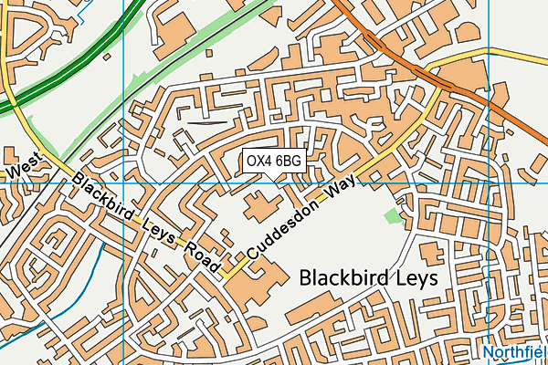 Orchard Meadow Primary School map (OX4 6BG) - OS VectorMap District (Ordnance Survey)
