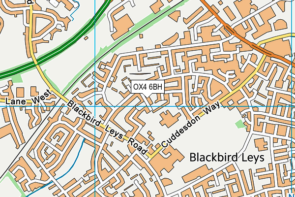OX4 6BH map - OS VectorMap District (Ordnance Survey)