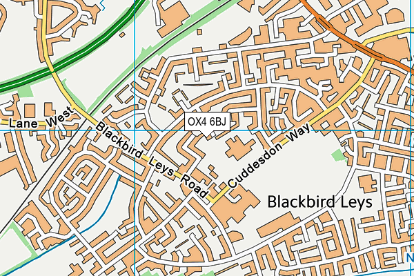 OX4 6BJ map - OS VectorMap District (Ordnance Survey)