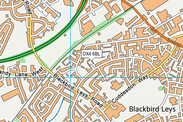 OX4 6BL map - OS VectorMap District (Ordnance Survey)