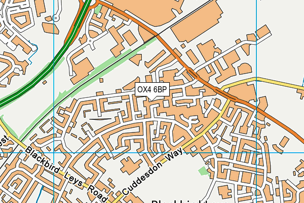 OX4 6BP map - OS VectorMap District (Ordnance Survey)