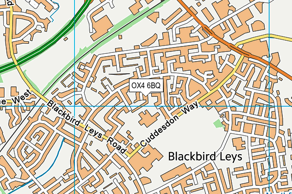 OX4 6BQ map - OS VectorMap District (Ordnance Survey)