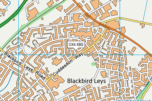 OX4 6BS map - OS VectorMap District (Ordnance Survey)