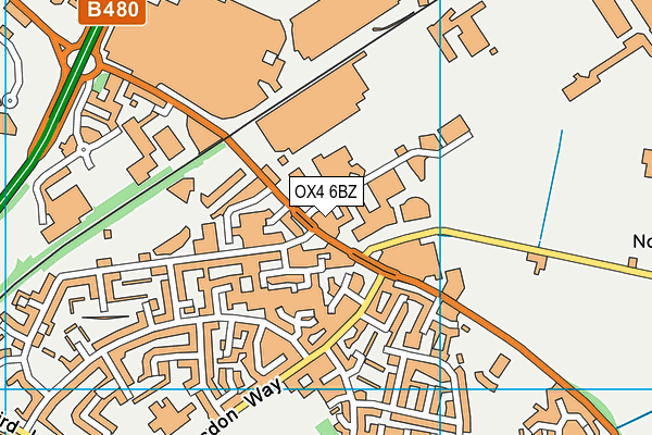 OX4 6BZ map - OS VectorMap District (Ordnance Survey)