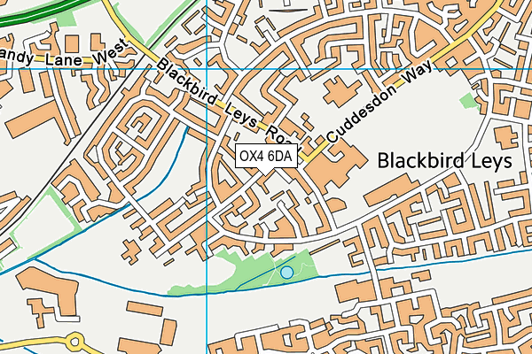 OX4 6DA map - OS VectorMap District (Ordnance Survey)