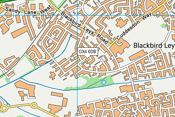 OX4 6DB map - OS VectorMap District (Ordnance Survey)