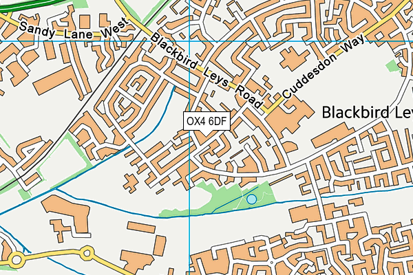 OX4 6DF map - OS VectorMap District (Ordnance Survey)