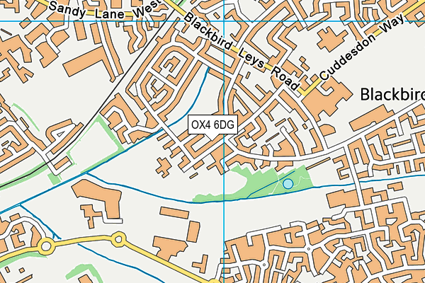 OX4 6DG map - OS VectorMap District (Ordnance Survey)