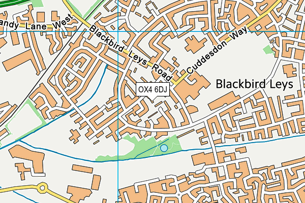 OX4 6DJ map - OS VectorMap District (Ordnance Survey)