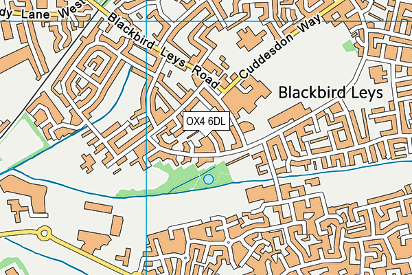 OX4 6DL map - OS VectorMap District (Ordnance Survey)