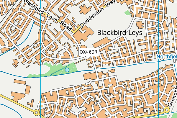 OX4 6DR map - OS VectorMap District (Ordnance Survey)