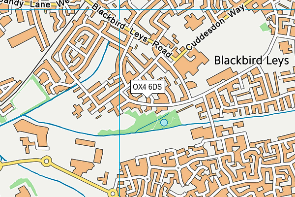 OX4 6DS map - OS VectorMap District (Ordnance Survey)