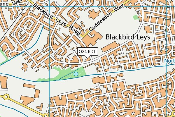 OX4 6DT map - OS VectorMap District (Ordnance Survey)