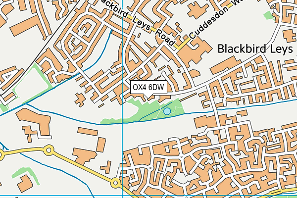 OX4 6DW map - OS VectorMap District (Ordnance Survey)