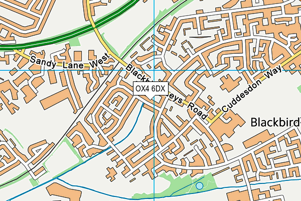 OX4 6DX map - OS VectorMap District (Ordnance Survey)