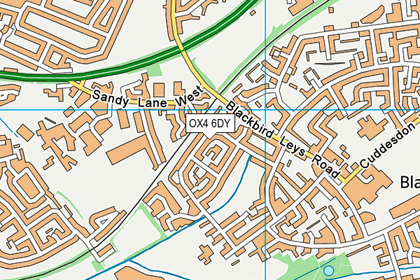 OX4 6DY map - OS VectorMap District (Ordnance Survey)