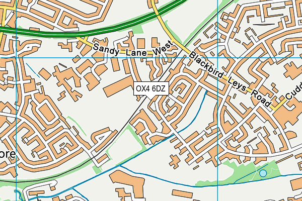 OX4 6DZ map - OS VectorMap District (Ordnance Survey)