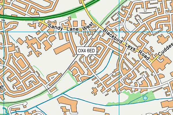 OX4 6ED map - OS VectorMap District (Ordnance Survey)