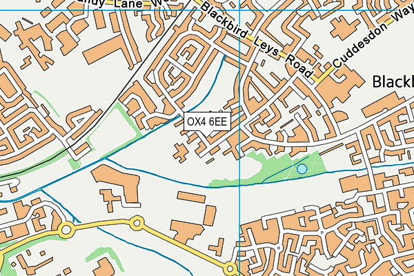 OX4 6EE map - OS VectorMap District (Ordnance Survey)