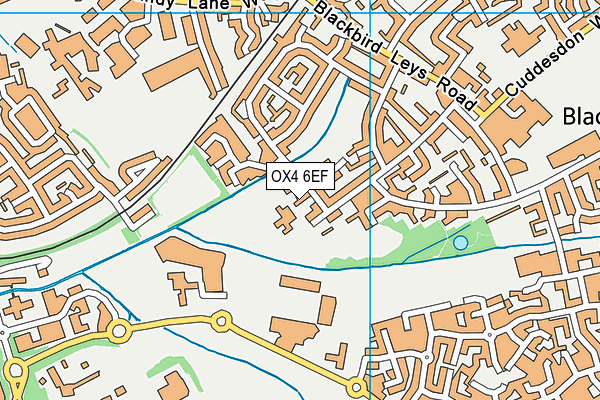 OX4 6EF map - OS VectorMap District (Ordnance Survey)