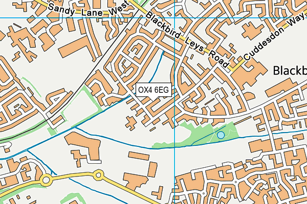OX4 6EG map - OS VectorMap District (Ordnance Survey)