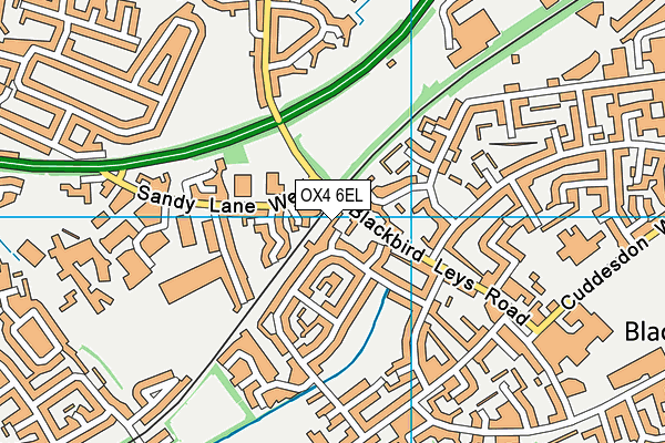 OX4 6EL map - OS VectorMap District (Ordnance Survey)