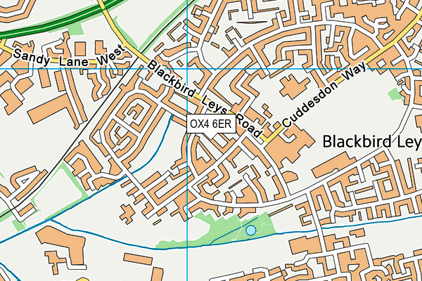 OX4 6ER map - OS VectorMap District (Ordnance Survey)