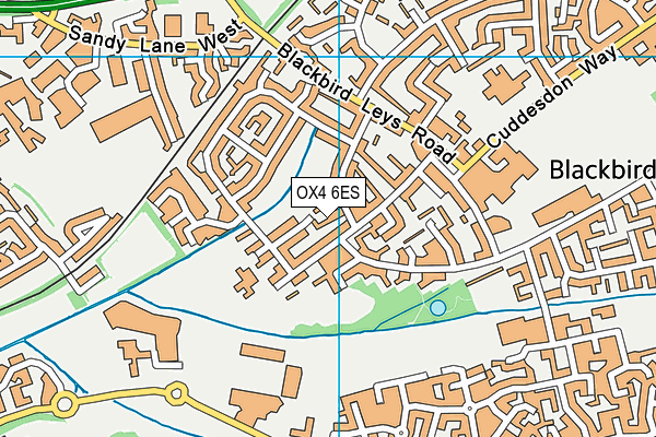 OX4 6ES map - OS VectorMap District (Ordnance Survey)