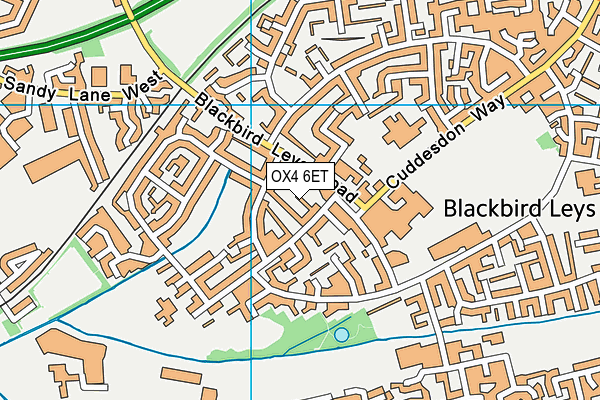 OX4 6ET map - OS VectorMap District (Ordnance Survey)