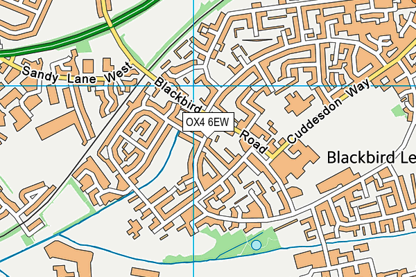 OX4 6EW map - OS VectorMap District (Ordnance Survey)